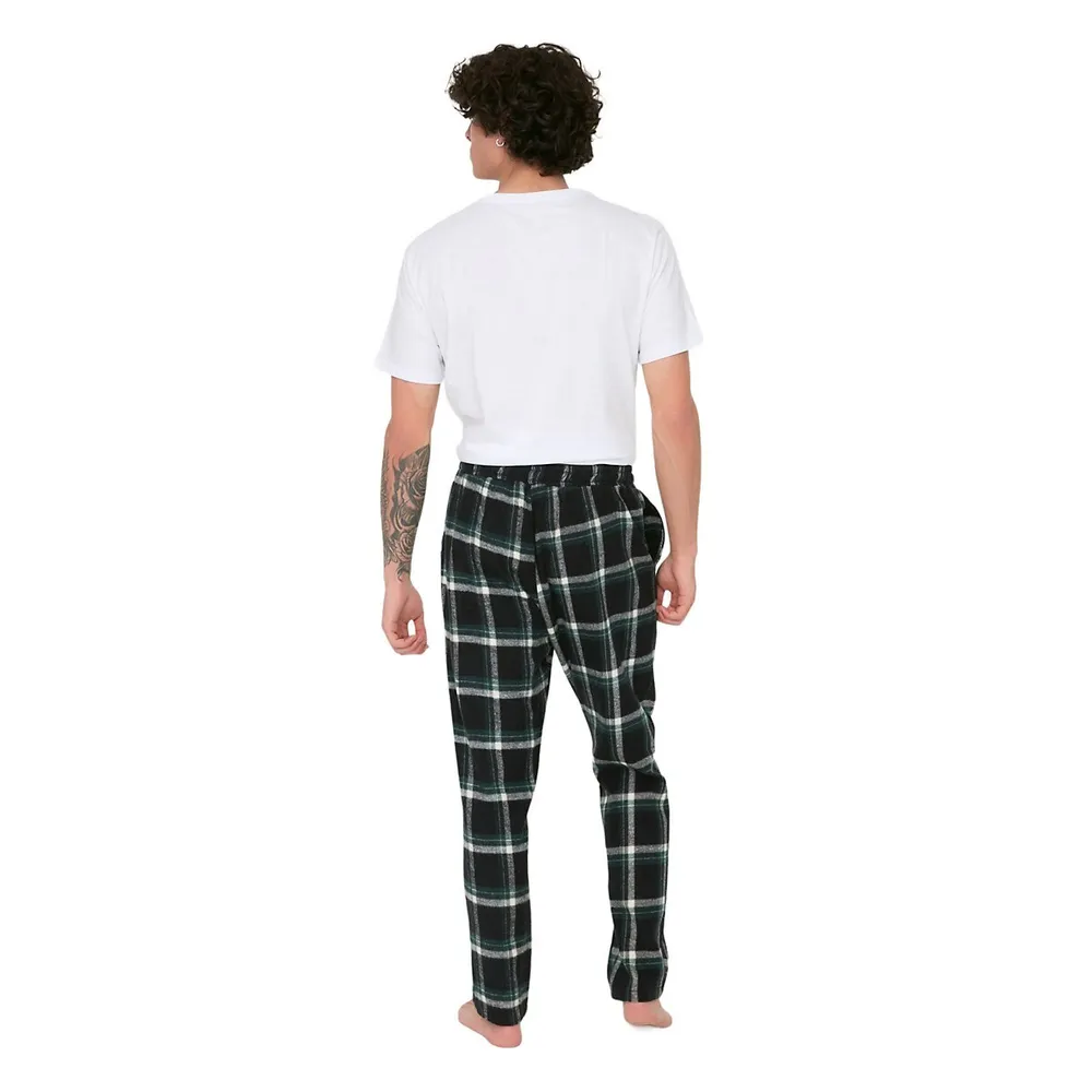 TRENDYOL MAN Male Regular Waist Wide Leg Pajama Bottom