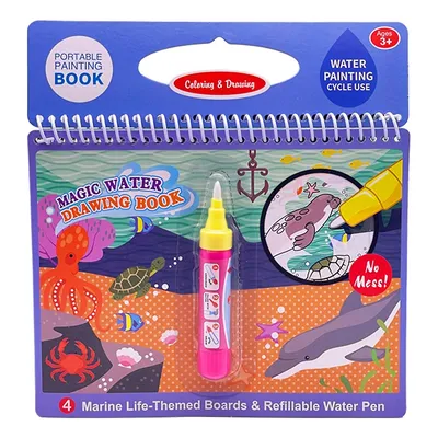 Makeup & Manicure Themed Water Drawing Book With Refillable Water Pen