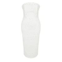 Women Midi Bodycone Fitted Woven Dress