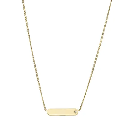 Women's Drew Gold-tone Stainless Steel Bar Chain Necklace