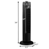 Fantask 35w 28" Oscillating Tower Fan 3 Wind Speed Quiet Cooling