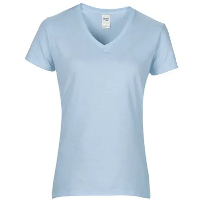 Womens/ladies Premium Cotton V-neck T-shirt