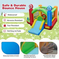 Candy Land Theme Kids Inflatable Bounce Castle With 735w Air Blower Indoor Outdoor