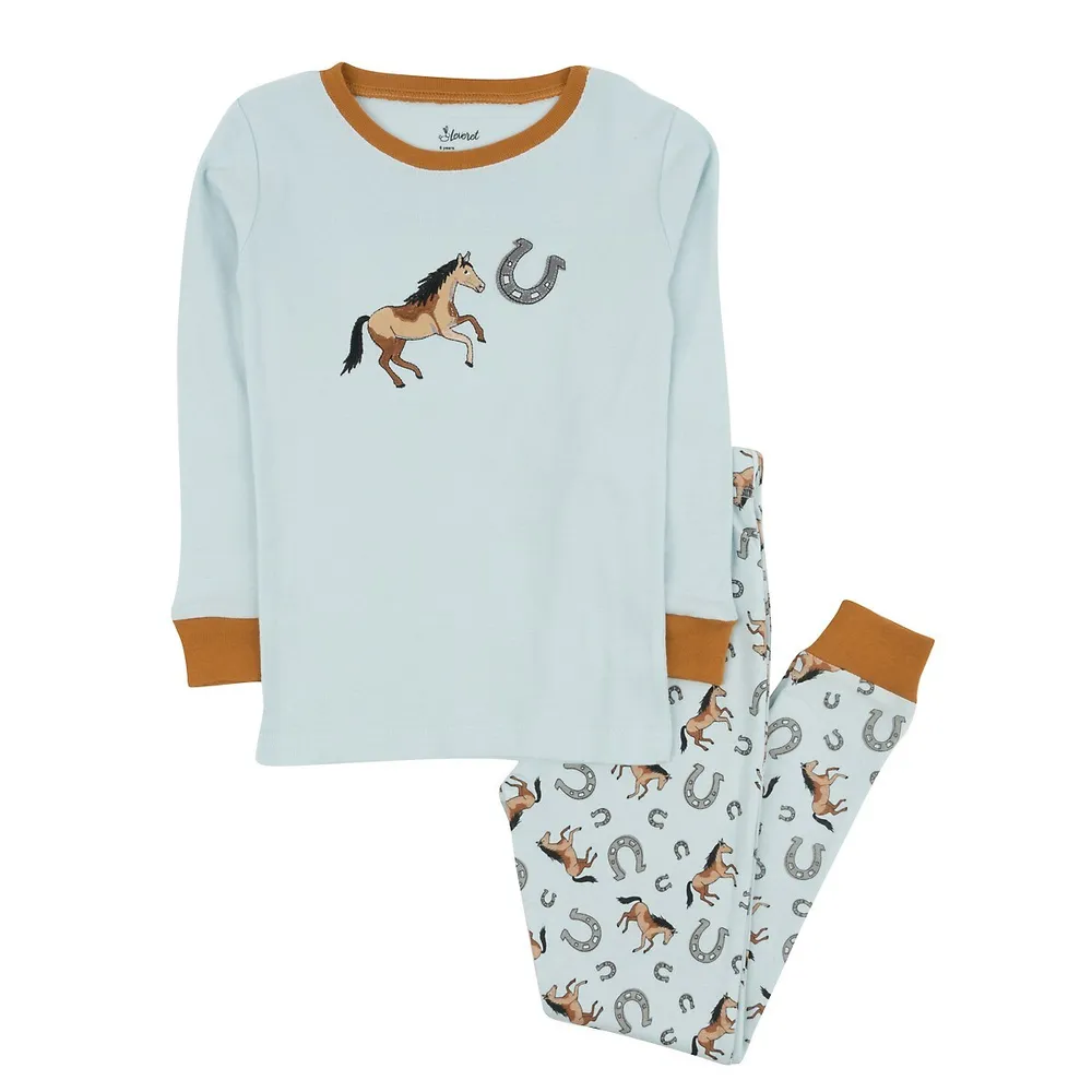 Kids Dog Blue Paw Print Pajamas – Leveret Clothing