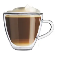 Double Wall Heart Cappuccino Cup 250ml Set Of 4