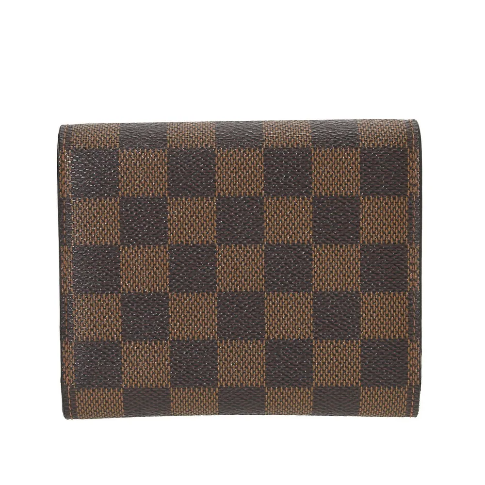 Louis Vuitton Daumier Ebene Credit Card Wallet Brown