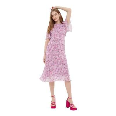 Women Basic Midi A-line Regular Fit Woven Dress