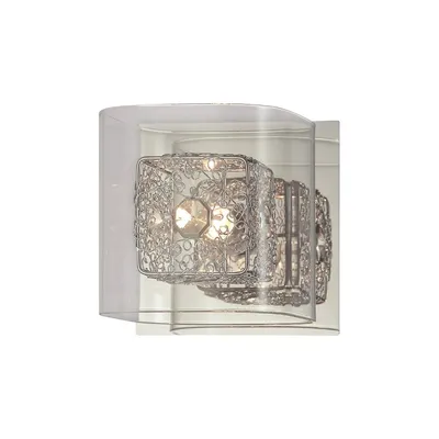 Decorative Vanity Light, 5.24'' Width, From The Fairview Collection, Chrome Finish