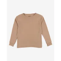 Kids Long Sleeve Neutral Solid Color T-shirt