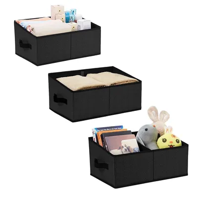 Trapezoid Storage Bins With Removable Divider