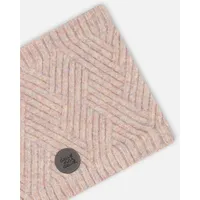 Textured Knitted Neckwarmer Light Pink
