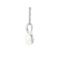 Pendant With Cultured Freshwater Pearl In Sterling Silver