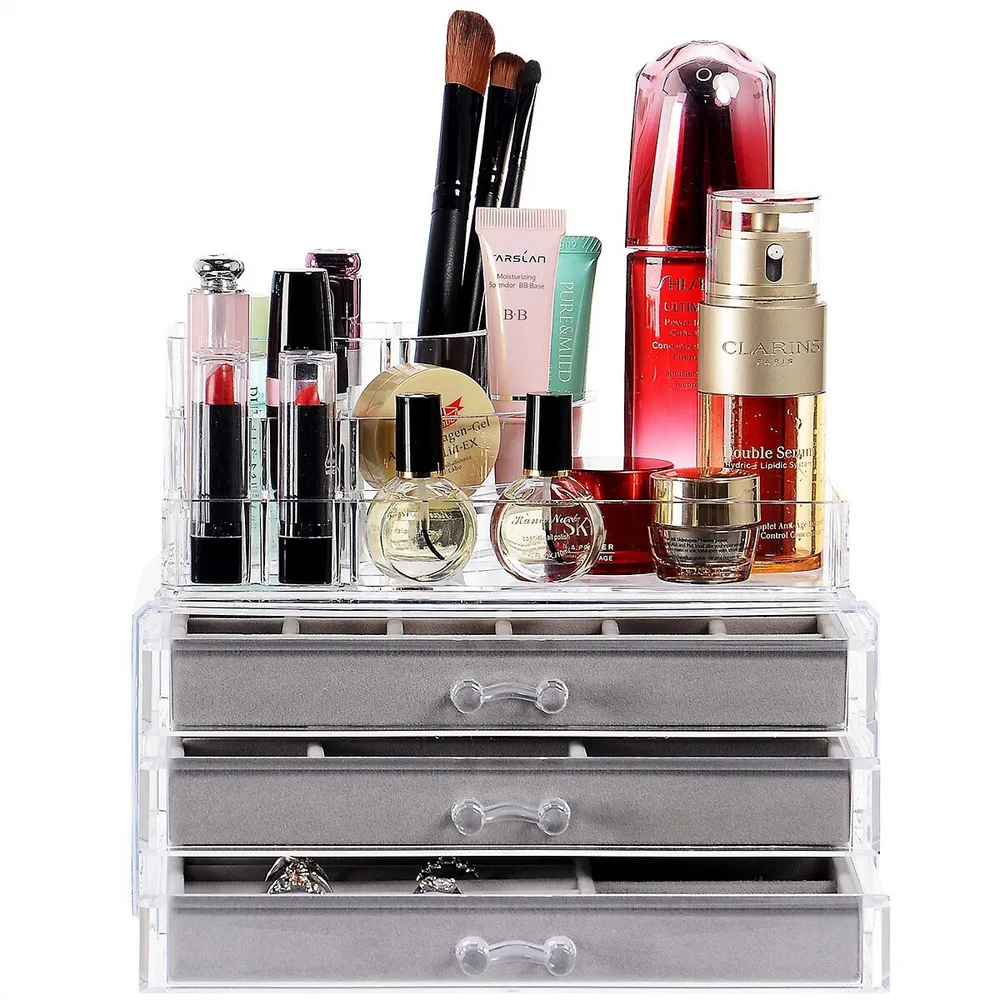 SortWise 8 Removable Drawers Cosmetic Storage Box Acrylic Jewelry Storage  Box