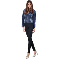 Womens Blue Stretch Denim High Waisted Ankle Premium Jeans