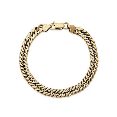 8mm Ionic-goldplated Curb Chain Bracelet
