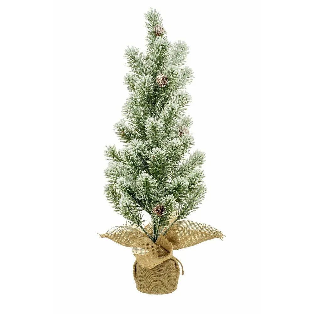 24 Frosted Norway Pine with Pine Cones Medium Artificial Christmas Tree,  Unlit