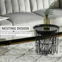 3-piece Round Nesting Side Tables