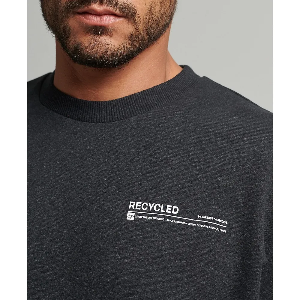Recycled Micro Top Crew Sweatshirt