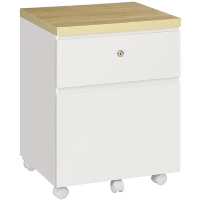 Modern 2-drawer File Cabinet Mobile Filing Cabinet A4 Size