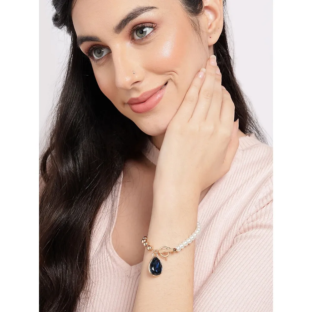 Gold-toned Pearl Bracelet