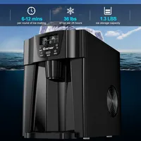 2 1 Ice Maker Water Dispenser Countertop 36lbs/24h Lcd Display Portable New