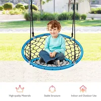 Spider Web Chair Swing W/ Adjustable Hanging Ropes Kids Play Equipment