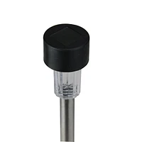 9.5" Black Outdoor Clear Led Solar Light Lawn Stake