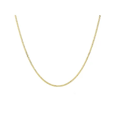 60cm (24") Hollow Curb Chain In 10kt Yellow Gold