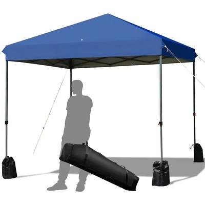 8 X Ft Pop Up Canopy Tent Shelter Wheeled Carry Bag 4 Sand