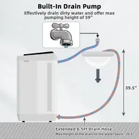 13lbs Portable Semi-automatic Twin Tub Wash Machine W/ Built-in Drain Pump Greyblack