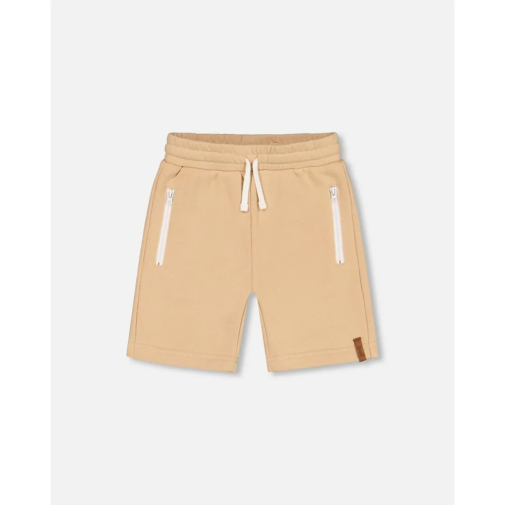 French Terry Short With Zipper Pockets