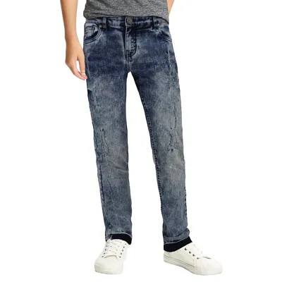 Boy's Distressed Stretch Jeans