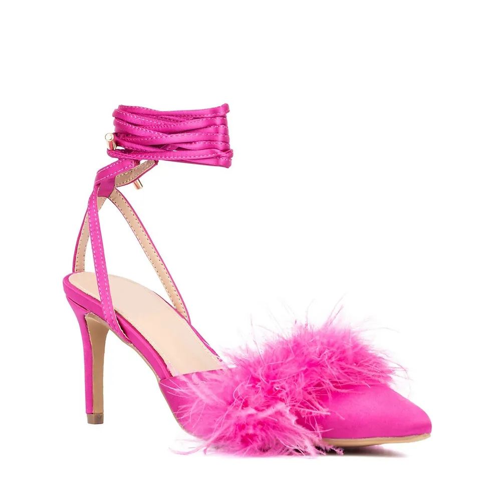 Women's Saylor- Faux Feather Heel