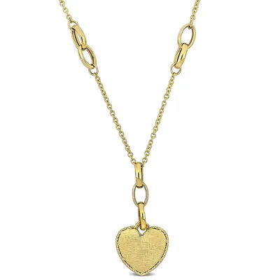 Heart Necklace In 14k Yellow Gold