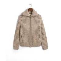 Wool Zip Cardigan