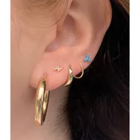 10k Gold Spiral Huggie Earrings