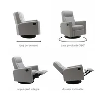 Nelly Swivel Recliner With Integrated Footrest