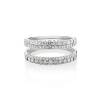 Enhancer Ring With 0.70 Carat Tw Of Diamonds In 14kt White Gold