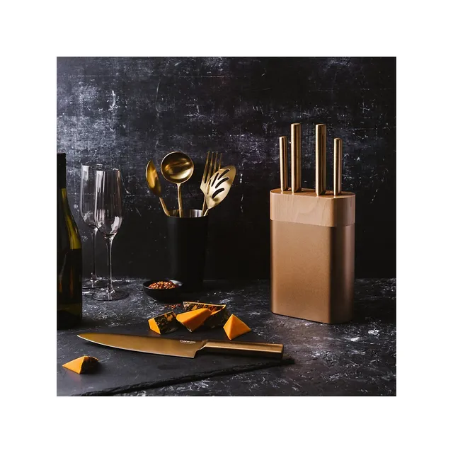 Power A Daisho Nara 6-Piece Knife Block Set in Brass