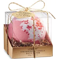 Strawberry And Vanilla Bath Bomb, Handmade Spa Bath Fizzy, 7oz