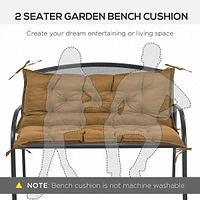Outsunny Patio Bench Cushion With Backrest And Ties