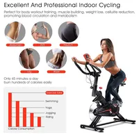 Indoor Cycling Bike Exercise Cycle Trainer Fitness Cardio Workout Lcd Display
