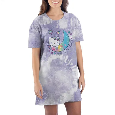 Hello Kitty Love By The Moon Womens Tie Dye Nightshirt