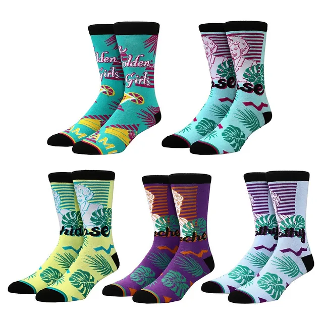 Bioworld Golden Girls Characters 5 Pack Crew Socks