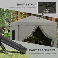 10' X Pop Up Canopy With Wheeled Carry Bag