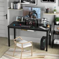 55 Inch Gaming Desk Racing Style Computer Desk With Cup Holder & Headphone Hook