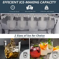 Stainless Steel Ice Maker Machine Countertop 26lbs/24h Self-clean W/ Scoop New