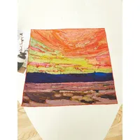 Pure Silk Scarf Painting Sunset
