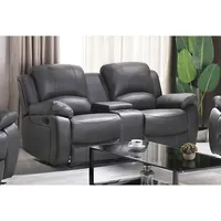 Greyconsole Recliner Loveseat