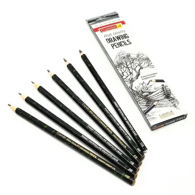 Camlin Premier Soft Drawing Pencil, Graphite Pencils Black for School Drawing Sketching Wedding Office Supplies (pack Of 6)